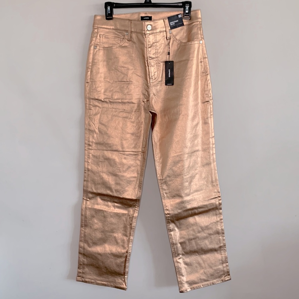 Express Modern Straight High Rise Pants